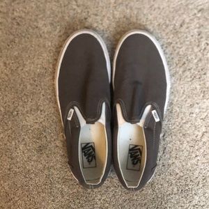 Vans slip on gray